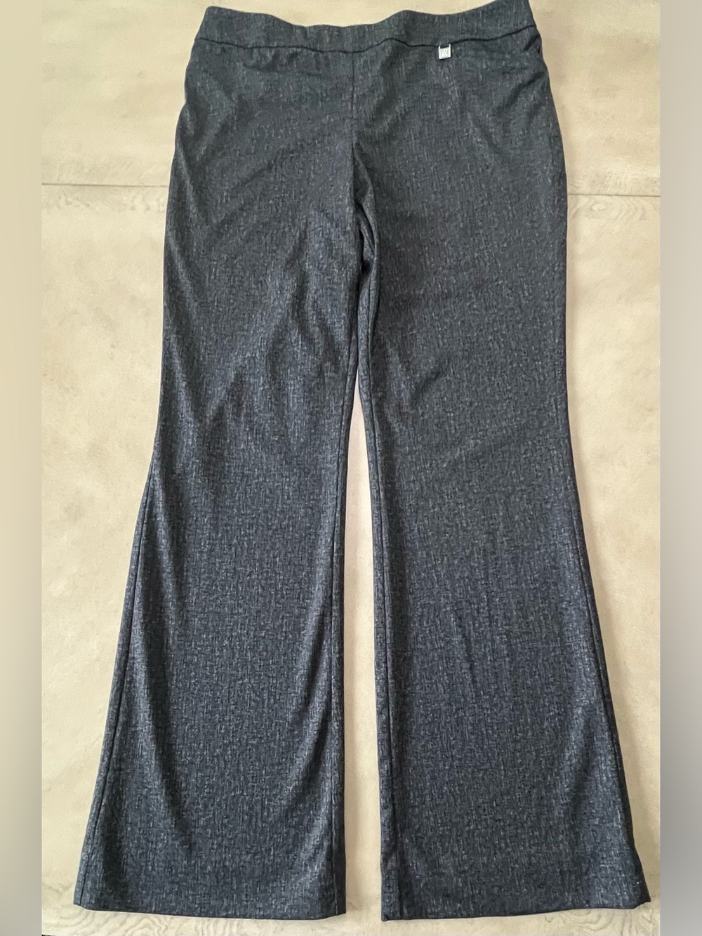 New York & Company 7th Avenue Suiting Heather Grey Pull-On Flare Pants XL Tall